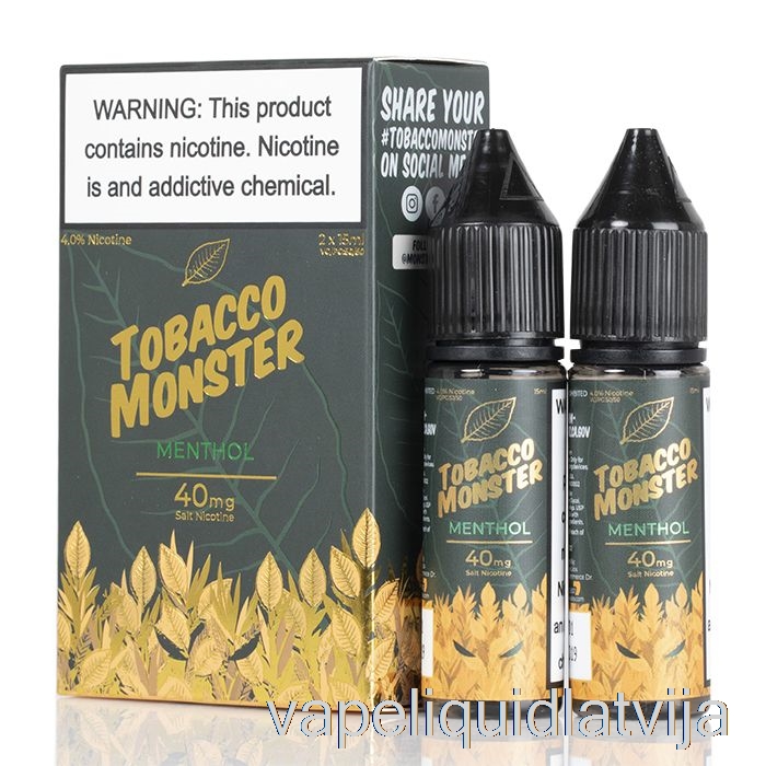 Mentols - Tabakas Monstru Sāļi - 30ml 48mg Vape šķidrums